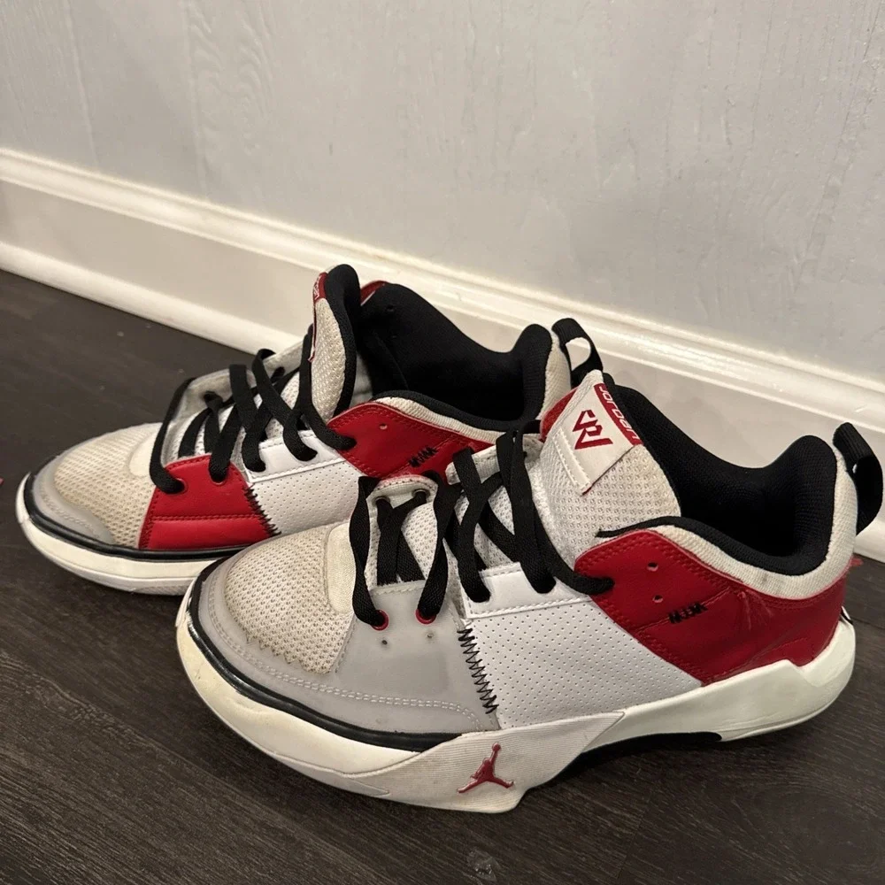 Jordan One Take 5 Shoes White GYM RED SNEAKERS Size 6.5Y Used Condition - Picture 8 of 11